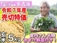 ★R7年産売切特価★宮内さんの多古米&オマケ野菜　玄米5kg